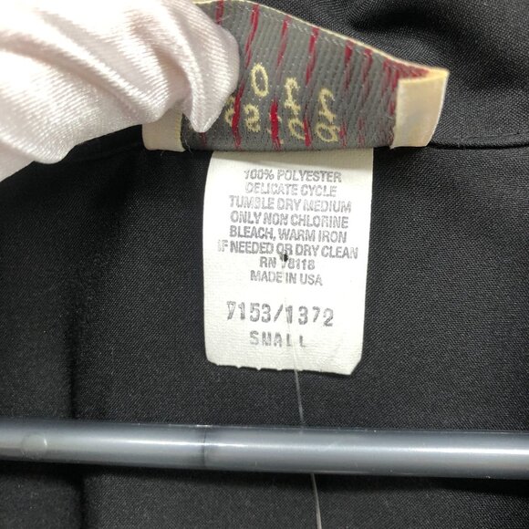 NWT Vintage Jessica Scott Long Sleeve Blouse Women S 80s 90s Black Collared - Picture 6 of 9